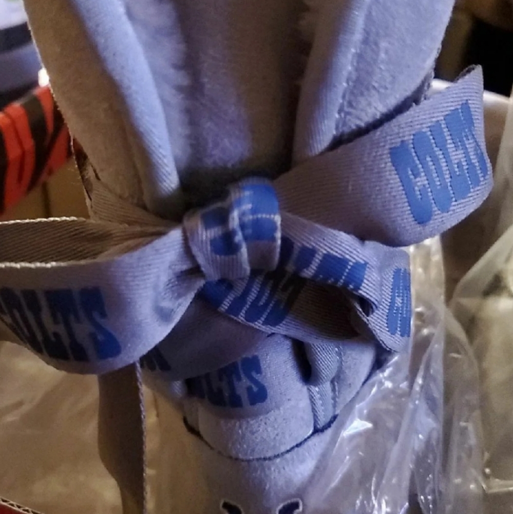 NWT NFL Brand Indianapolis Colts Sparkle Boots Sz 9